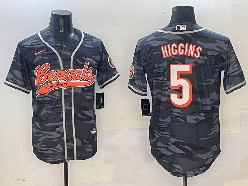 Men Cincinnati Bengals #5 Hiccins Camo Joint Name 2025 Nike Limited NFL Jersey style 1->cincinnati bengals->NFL Jersey